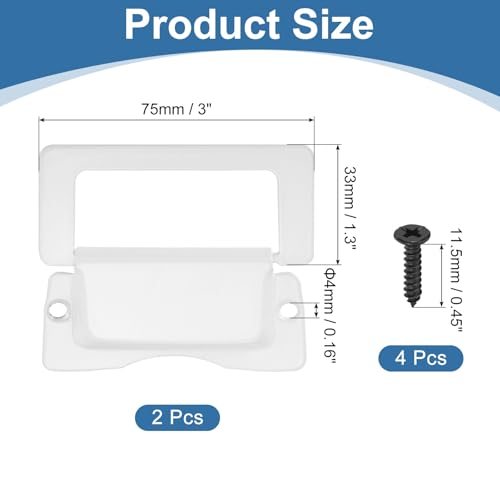 Recessed Pull Door Handle, 2 Pack Invisible Flush Pull Handle view 2