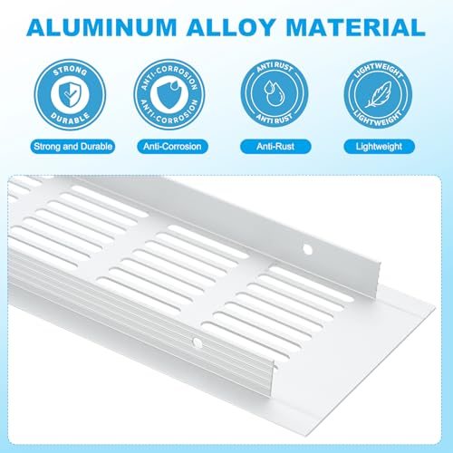 Rectangle Air Vent Cover Aluminum 28x4" Silver view 3