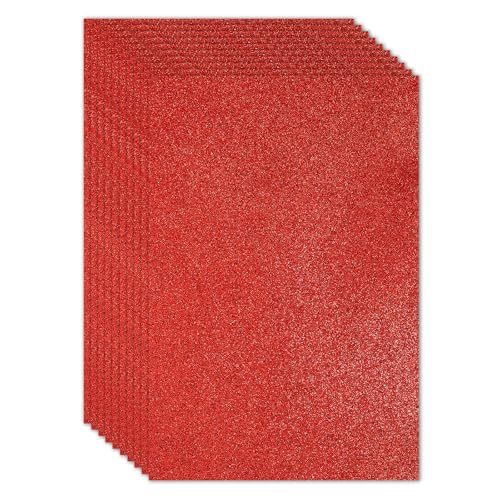 Red EVA Sticky Glitter Foam Sheet 11 x 8 Inch 10 Pcs — PATIKIL