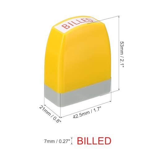 Red Ink Office Stamps Pre Inked Message Stamp Refillable Business Stamp view 2