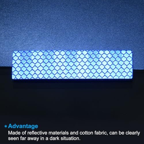 Reflective Patch 1"x4", 4 Pcs Hook & Loop Fastener Safety Appliques view 4