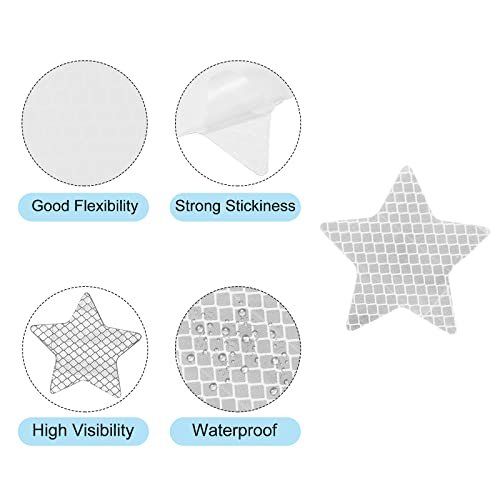 Reflective Stickers, 30 Pack 2.36 x 2.36 Inch Waterproof Adhesive High view 4