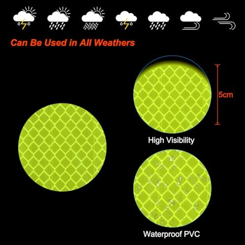 Reflective Stickers, 30 Pcs Safety High Visibility Reflective Sticker view 3