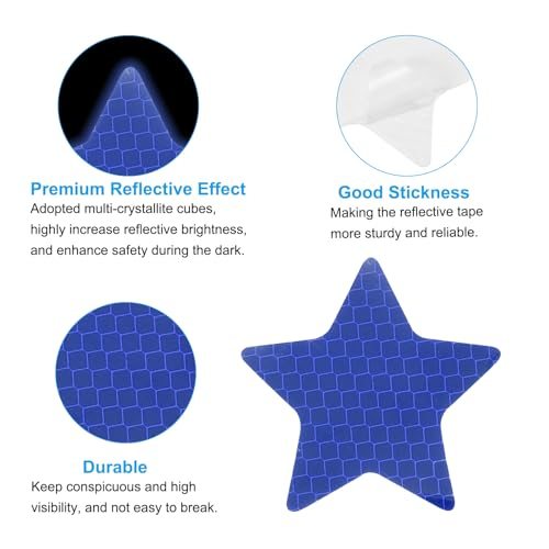 Reflective Stickers, 40 Pack 2.36 x 2.36 Inch Waterproof Adhesive High view 4