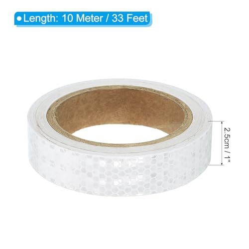 Reflective Tape 1inx33ft High Visibility Tape White view 2