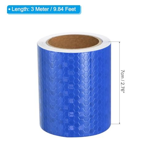 Reflective Tape 3 in x 10 FT Safety Caution Sticker Blue view 2