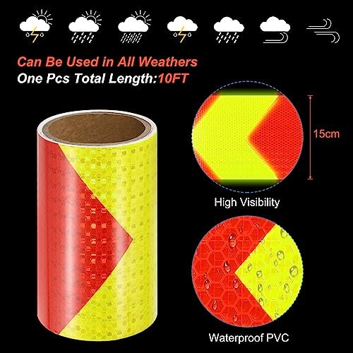 Reflective Tape, 6 Inch x 10 FT Waterproof High Visibility Self-Adhesive view 3