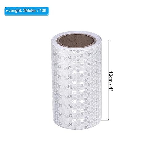 Reflective Tape Safety Sticker 4" x 10FT White view 2