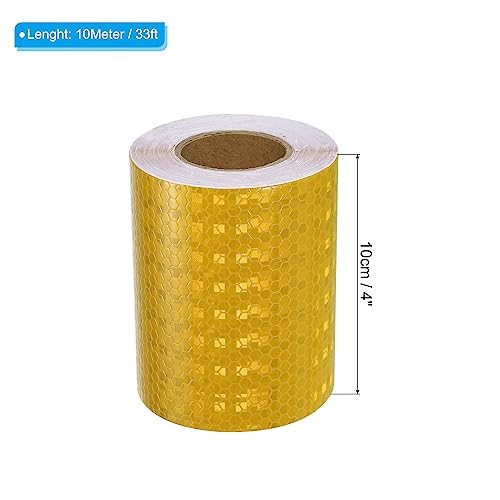 Reflective Tape Safety Sticker 4" x 33FT Yellow view 2
