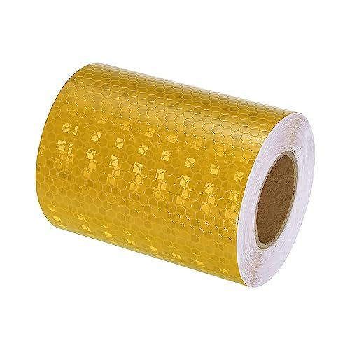 Reflective Tape Safety Sticker 4" x 33FT Yellow — PATIKIL