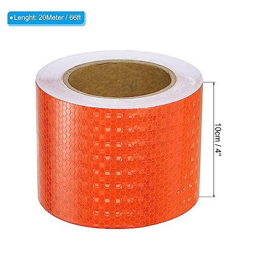 Reflective Tape Safety Sticker 4" x 66FT Orange view 2