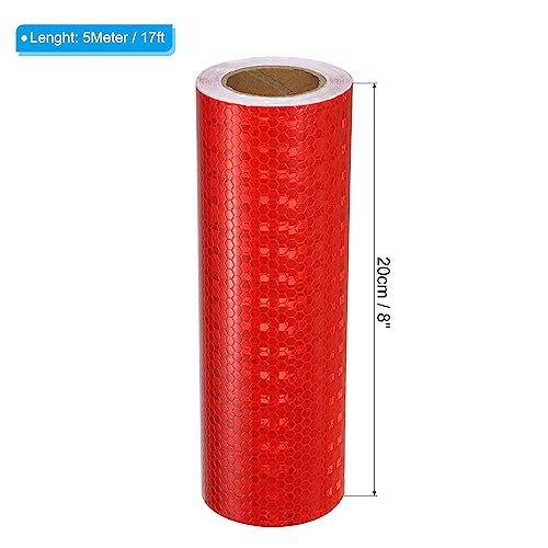 Reflective Tape Safety Sticker 8" x 17FT Red view 2
