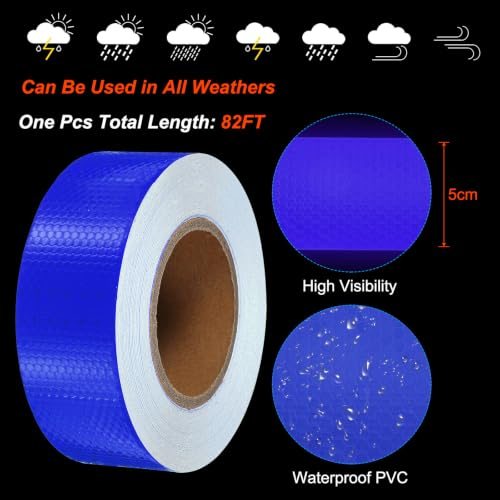 Reflective Tape Self Adhesive 2 in x 82 FT Blue view 3