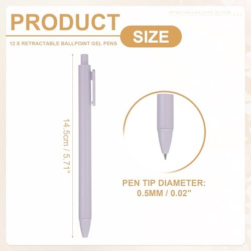 Retractable Ballpoint Gel Pens, 0.5mm Fine Point, Gray view 2