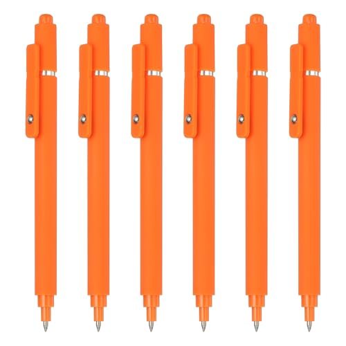 Retractable Gel Pens, 0.5mm Black Ink Pen, Orange — PATIKIL