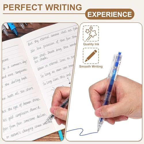 Retractable Pens Rollerball Pen Smooth Writing Quick Dry view 4