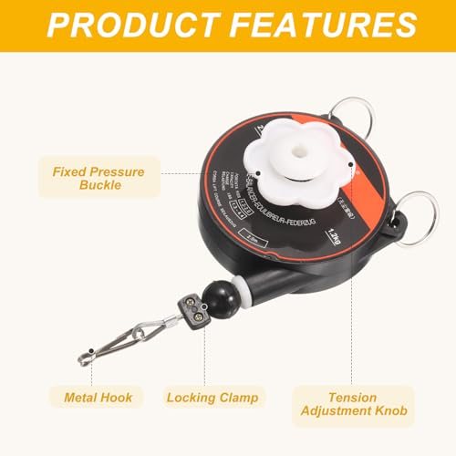 Retractable Spring Balancer, 1.2-2lbs (2.6-4.4kg) Bearing Spring Tool view 3