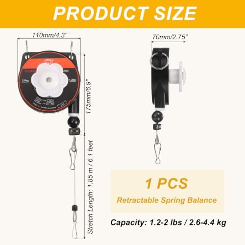 Retractable Spring Balancer, 1.2-2lbs (2.6-4.4kg) Bearing Spring Tool view 2