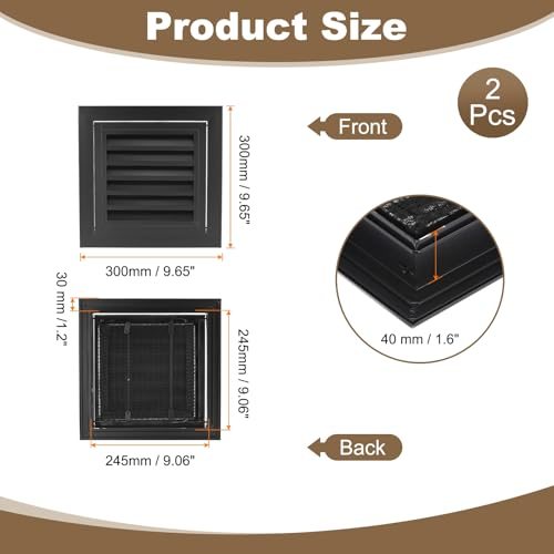 Return Air Vent Cover 10"x10" Linear Bar Removable view 2