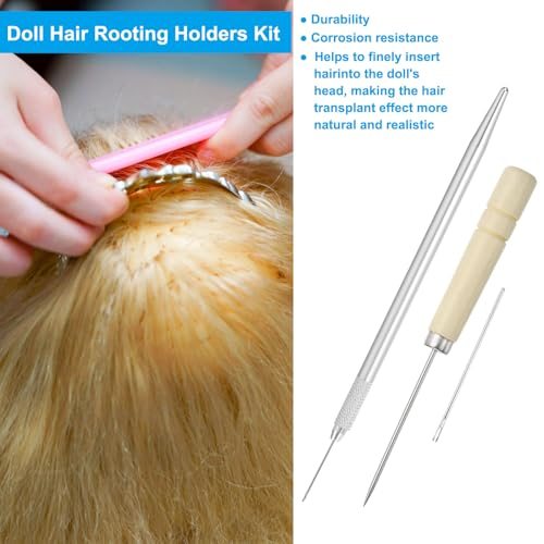 Rooting Holders Kit, Rerooting Crochet Hooks Wig Tool view 3