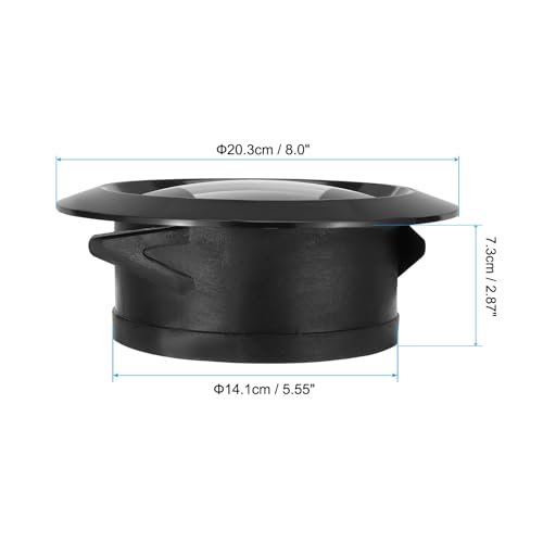 Round Air Vent ABS Adjustable Soffit Exhaust Vent Cover 6" Black view 2