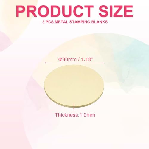 Round Brass Plate, Metal Disc Blank Circle view 2