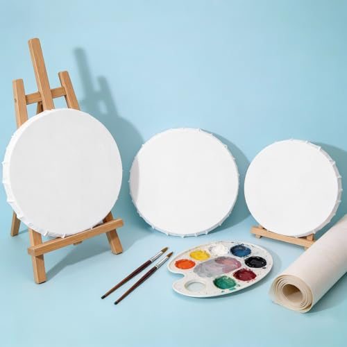 Round Canvas Board, White 3Pcs view 4