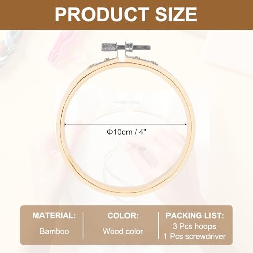 Round Embroidery Frame Punch Needle Hoop view 2