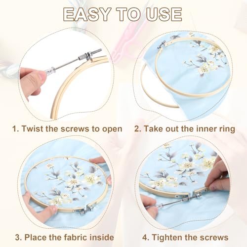 Round Embroidery Frame Punch Needle Hoop view 4