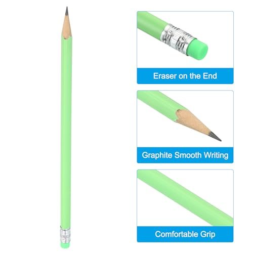 Round Pencils, 24 Pack HB Graphite Pencils Cute, Wooden Pencil view 3