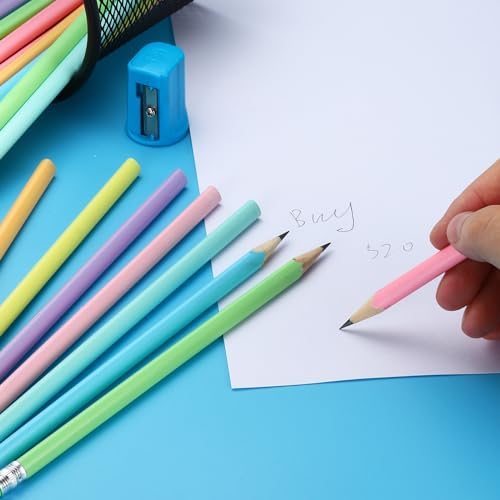 Round Pencils, 24 Pack HB Graphite Pencils Cute, Wooden Pencil view 5