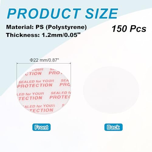 Round PS Pressure Sensitive Seals Cap Liner Resistant Tamper view 2