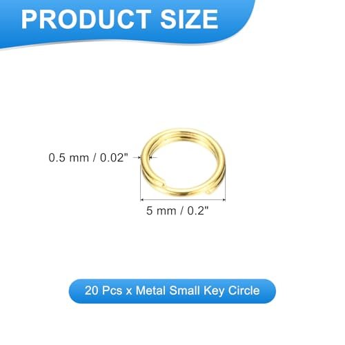 Round Split Ring, 20 Pcs 5mm Small Split Rings view 2