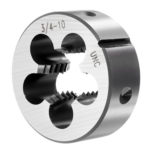 Round Threading Die 3/4"-10 UNC Alloy Steel Non-Adjustable — PATIKIL