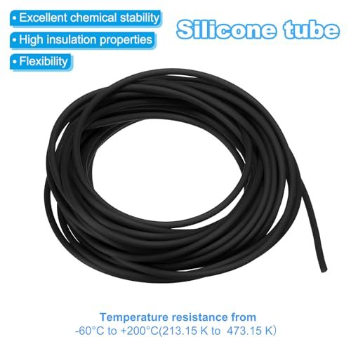 Rubber Cord Tube, 16ft Silicone Hollow Tubing 2mm OD 1mm ID view 3