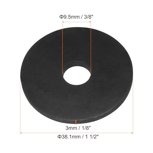 Rubber Washers, 16Pcs 1 1/2" OD x 3/8" ID x 1/8" Thickness Waterproof view 2