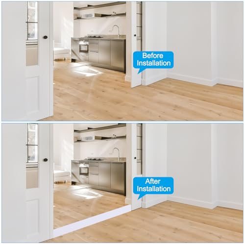 Self Adhesive Floor Transition Strip 10 ft x 1.6" White view 5