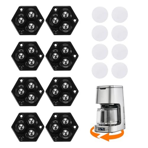 Self Adhesive Paste Caster Wheels 1.5" Universal Wheel Black 2 Set — PATIKIL