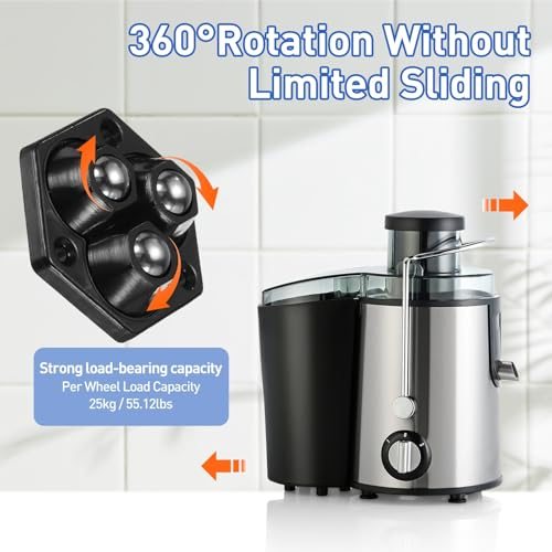 Self Adhesive Paste Caster Wheels 1.5" Universal Wheel Black 2 Set view 4