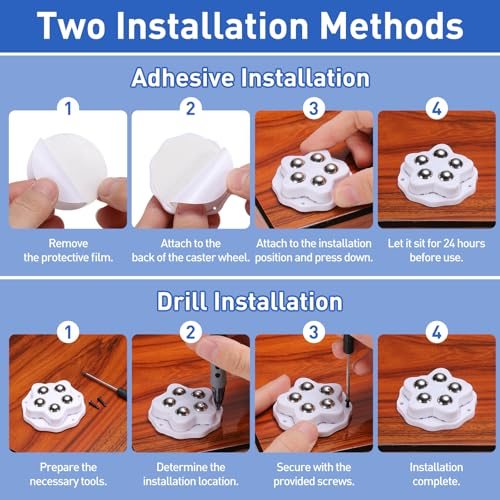 Self Adhesive Paste Caster Wheels 2.2in 360 Degree Swivel view 5