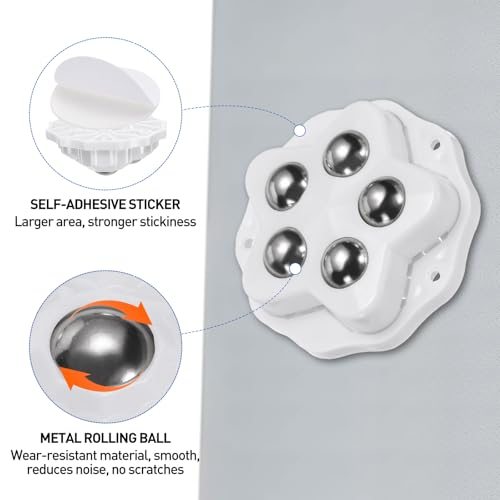 Self Adhesive Paste Caster Wheels 2in 360 Degree Swivel Wheel view 3