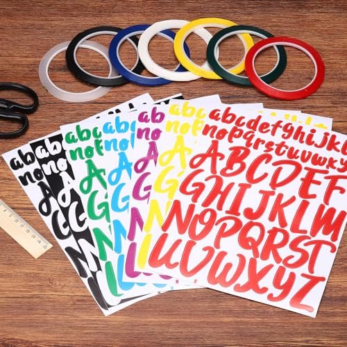 Self Adhesive Waterproof Alphabet Stickers Pinstripe Tape view 4