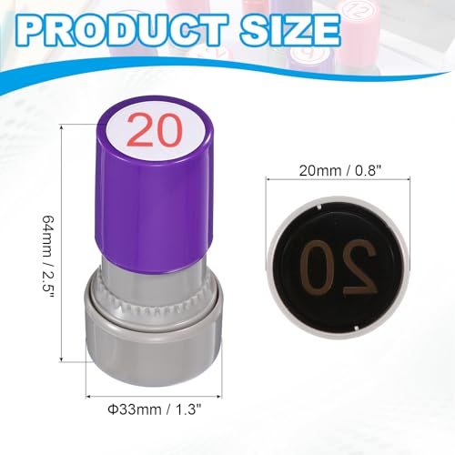 Self Inking Number Stamps 20mm Numeral 20 Digital Stamp view 2