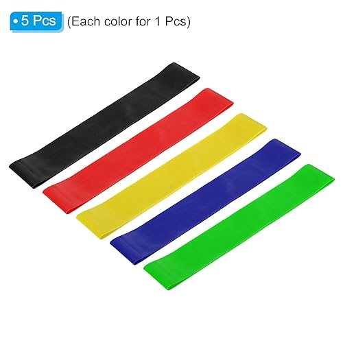 Set of 5 Resistance TPE Elastic Workout Bands Exercise Loop view 3