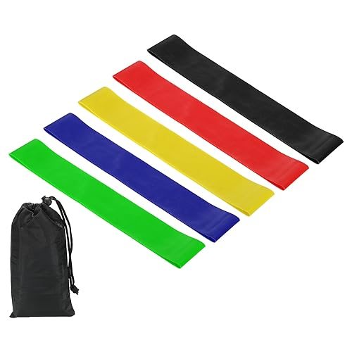 Set of 5 Resistance TPE Elastic Workout Bands Exercise Loop — PATIKIL