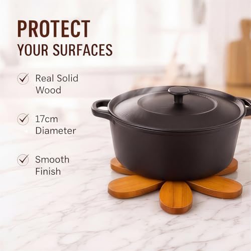 Set of 5 Wooden Trivets Tree Trivet Hot Pot Holders view 3