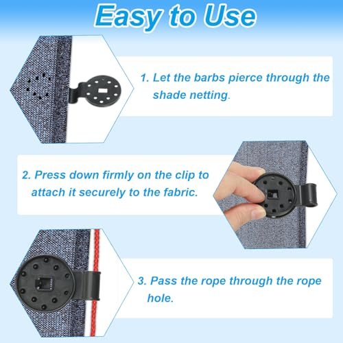 Shade Cloth Clips, Durable Plastic Lock Grip Sun Shade Small Fixing Clip view 5