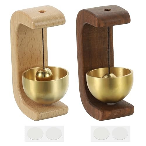 Shopkeepers Bell, Wood Chime Hanging Door Bell, Self-adhesive Hanging — PATIKIL