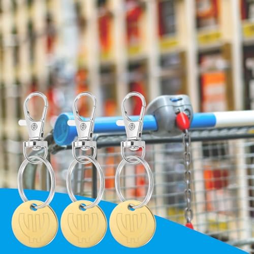 Shopping Trolley Token Key Ring, 4 Pack Stainless Steel Grocery Cart view 5