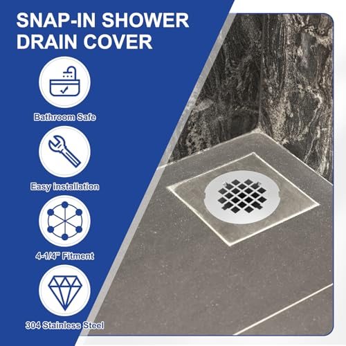 Shower Drain Cover 4-1/4" OD view 4